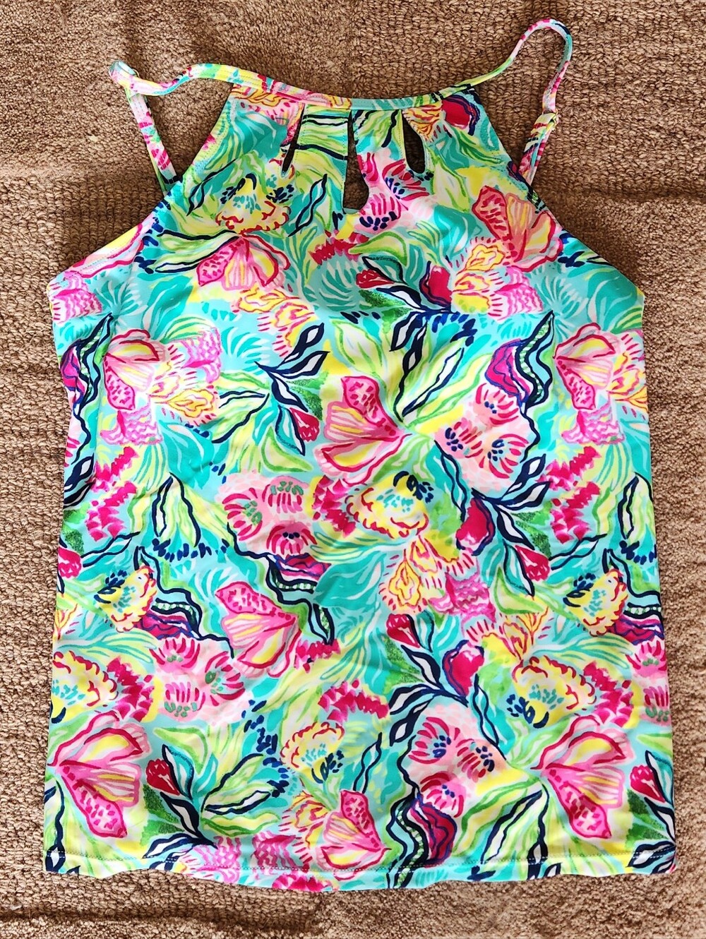 NWT Stella Parker Tropical Bright Swim Tankini Swim Tank